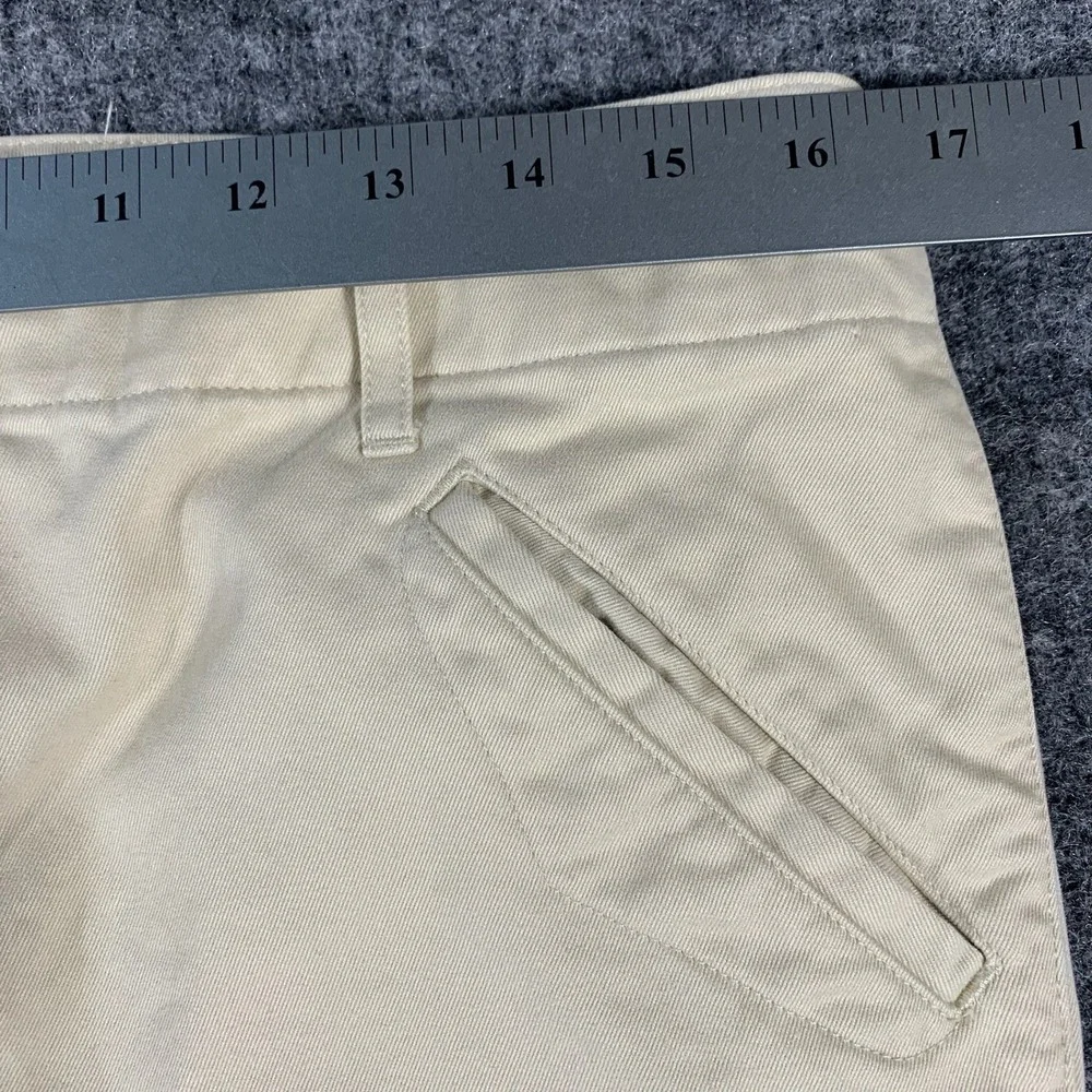VTG Ralph Lauren Shorts Womens 10 Beige Bermuda Cotton Button Fly Khaki Casual